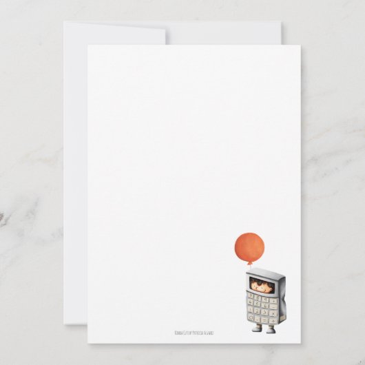 Zwarte schoolbord wiskundige formules verjaardagsf kaart (Achterkant)