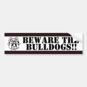 ZWARTE SCHOOLKLEUREN EN WITTE SCHOOLKLEUREN BUMPERSTICKER