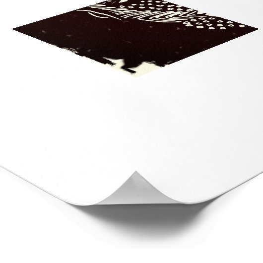 Zwarte Schoonheid Afrikaanse Vrouw Tribal Gezichts Poster (Hoek)