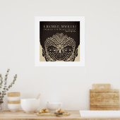 Zwarte Schoonheid Afrikaanse Vrouw Tribal Gezichts Poster (Keuken)