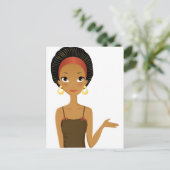 Zwarte schoonheid briefkaart (Staand voorkant)