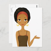 Zwarte schoonheid briefkaart (Voorkant / Achterkant)