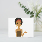 Zwarte schoonheid briefkaart (Staand voorkant)