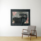 Zwarte Schoonheid Friese Paard - Tapijt Wandkleed (In Situ (horizontaal))