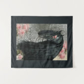 Zwarte Schoonheid Friese Paard - Tapijt Wandkleed (Voorkant (horizontaal))