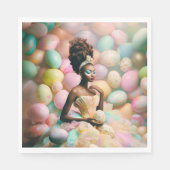 Zwarte Schoonheid Paasmuse Papieren servetten (Voorkant)