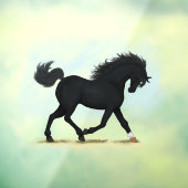 Zwarte schoonheid (Star & Sock) Trotting Horse Dec Raamsticker (Vel 3)