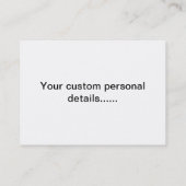 Zwarte schoonheid - Visitekaartje (Achterkant)