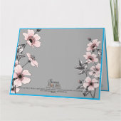 ZWARTE SCHOONHEID VROUW GRIJSTONEN BLOEMEN VLINDER KAART (Achterkant)