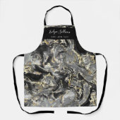 zwarte schoonheidspartner schort (Voorkant)