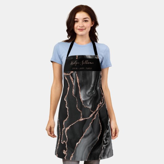 zwarte schoonheidsprofeet schort (Gedragen)