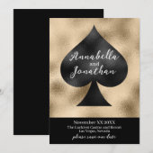 Zwarte Schop op Goud Save The Date (Voorkant / Achterkant)
