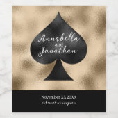 Zwarte Schop op Goud Wijn Etiket (Enkel label)