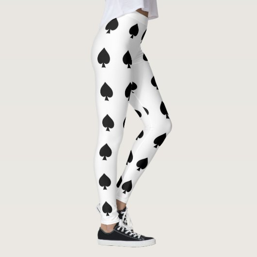 zwarte schoppen op wit leggings (Rechts)