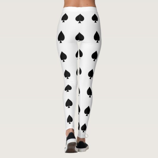 zwarte schoppen op wit leggings (Achterkant)