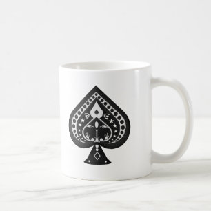 Zwarte schoppen: Pokerkaarten Suit: KoffieMok