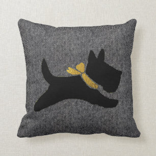 Zwarte Schots Uw kleurkeuze Herringbone Kussen