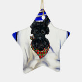 Zwarte Schotse Terrier Engel Keramisch Ornament (Rechts)