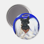 Zwarte Schotse Terrier Engel Magneet (Voorkant / Achterkant)