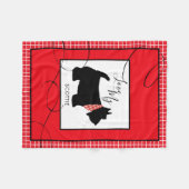 Zwarte Schotse Terriër Hond Liefde Mijn Scottie Kl Fleece Deken (Voorkant (Horizontaal))