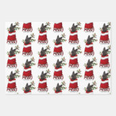 Zwarte Schotse Terrier in Holiday Gift Bag Inpakpapier Vel (Voorkant 3)