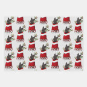 Zwarte Schotse Terrier in Holiday Gift Bag Inpakpapier Vel (Voorkant 2)