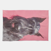 Zwarte Schotse terrier Kitchen Towel Theedoek (Horizontaal)