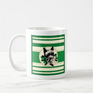  zwarte Schotse Terrier op groene mok