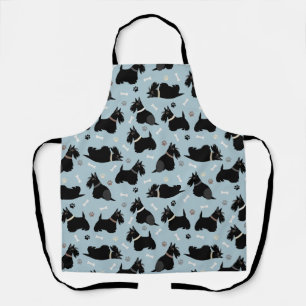 Zwarte Schotse terrier Paws and Botten Apron Schort