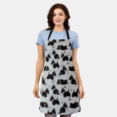 Zwarte Schotse terrier Paws and Botten Apron Schort (Gedragen)