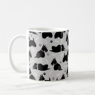Zwarte Schotse terrier Paws and Botten Coffee Mok
