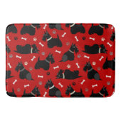 Zwarte Schotse terrier Paws en Botten Badmat (Voorkant)