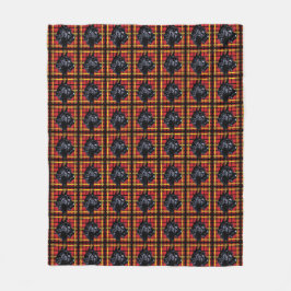 Zwarte Schotse Terriër Scottie Dog plaid deken