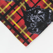 Zwarte Schotse Terriër Scottie Dog plaid deken (Hoek)