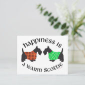 Zwarte Schotse Terriers Geluk Briefkaart (Staand voorkant)