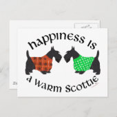 Zwarte Schotse Terriers Geluk Briefkaart (Voorkant / Achterkant)