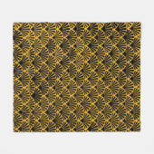 Zwarte schoven fleece deken (Voorkant (Horizontaal))