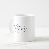 Zwarte Schrift Gestichte Moeder Koffiemok (Voorkant links)