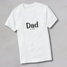 Zwarte Schrift Gestichte Vader T-Shirt