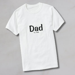 Zwarte Schrift Gestichte Vader T-Shirt