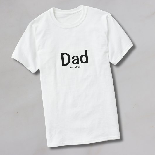 Zwarte Schrift Gestichte Vader T-Shirt
