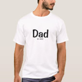 Zwarte Schrift Gestichte Vader T-Shirt (Voorkant)