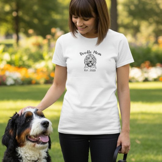 Zwarte Schrift Ingesteld Doodle Moeder T-shirt