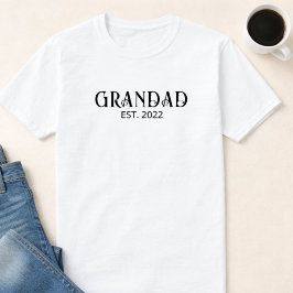 Zwarte Schrift Opa Geword  T-shirt