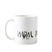 Zwarte Schrift Opgerichte Moeder T-Shirt