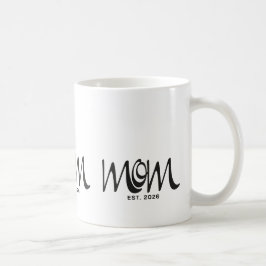 Zwarte Schrift Opgerichte Moeder T-Shirt Koffiemok