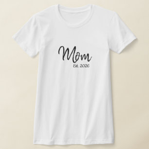 Zwarte Schrift Opricht Moeder T-Shirt