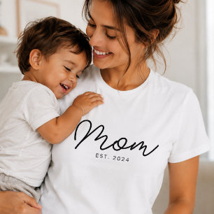 Zwarte Schrift Oprichting Moeder T-Shirt