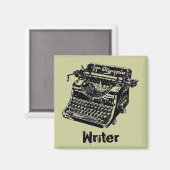 zwarte schrijfmachine magneet (Voorkant / Achterkant)