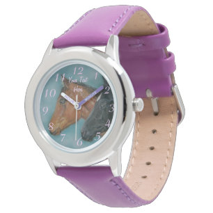 zwarte schuimvruchtenportret van baby horloge